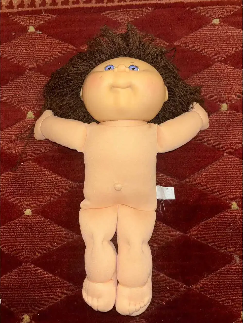 Cabbage Patch Kids Crimp N Curl Girl Doll Brunette Purple Eyes